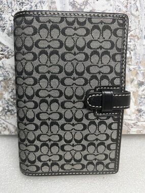 Coach Signature Fabric Leather Address Book 2009 Organizer NEW